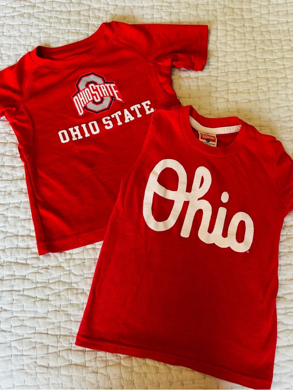 HOMAGE Red Ohio Script Kids Tees
